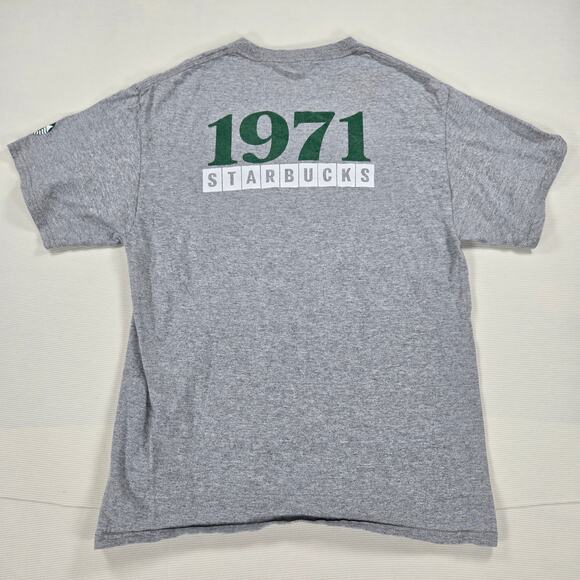 Starbucks 50th Anniversary 1971-2021 Employee Gray T-Shirt Size Medium - Picture 6 of 6
